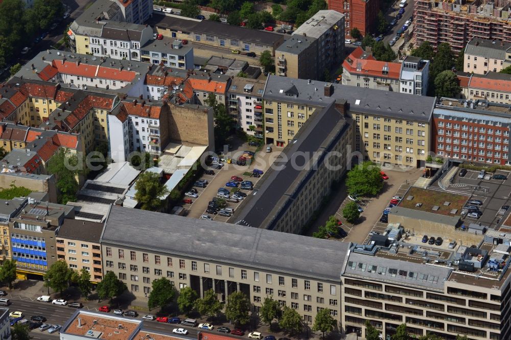 Aerial image Berlin - Building of the tax office in Berlin Charlottenburg - Wilmersdorf at the Bismarck Street in Berlin