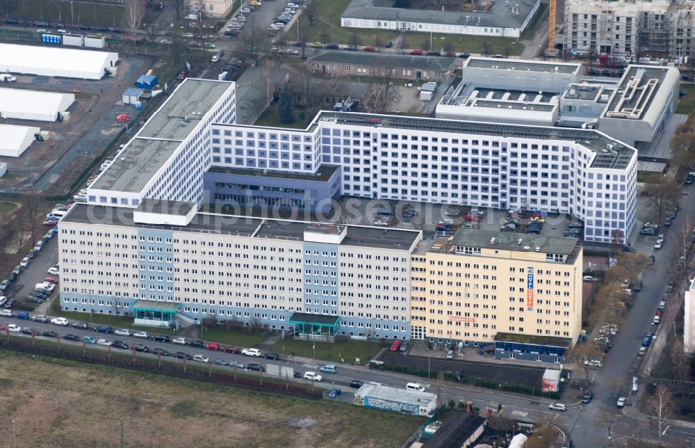 Aerial photograph Dresden - Administrative building of the State Authority in Dresden in the state Saxony