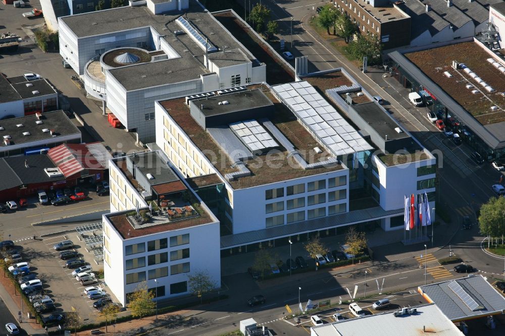 Aerial photograph Reinach - Company grounds and buildings of Endress + Hauser Holding in Reinach in Basel-Landschaft, Switzerland