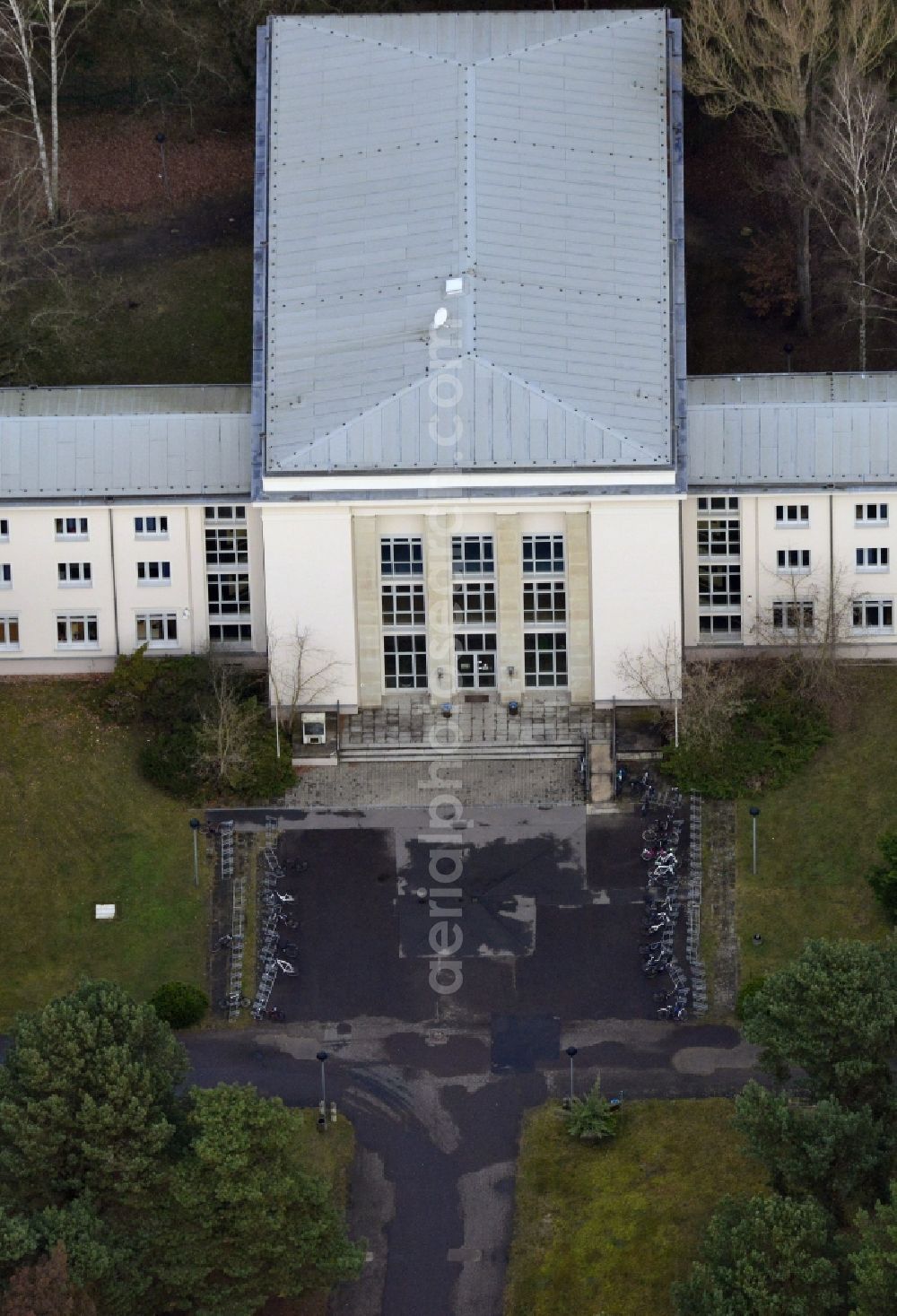 Aerial image Berlin Köpenick - Building the Flatow High School in Koepenick in Berlin