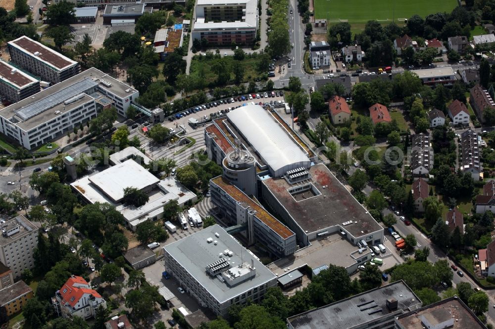 Aerial image Mainz - View of the SWR broadcasting center in Mainz in the state of Rhineland-Palatinate