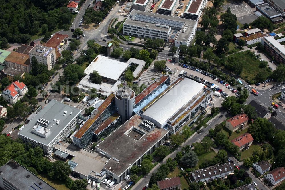 Aerial photograph Mainz - View of the SWR broadcasting center in Mainz in the state of Rhineland-Palatinate