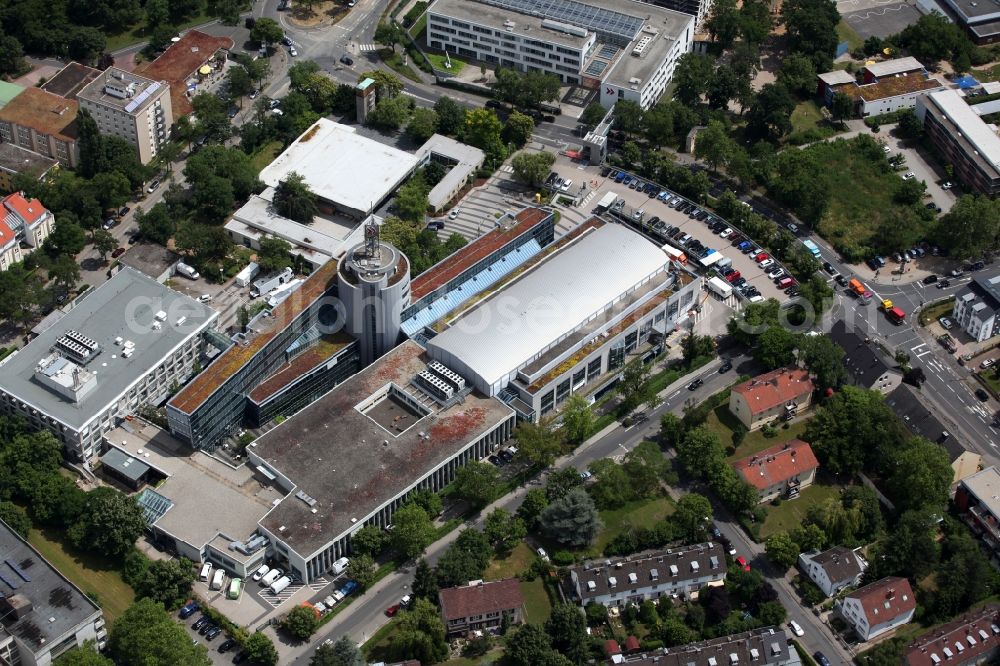 Aerial photograph Mainz - View of the SWR broadcasting center in Mainz in the state of Rhineland-Palatinate