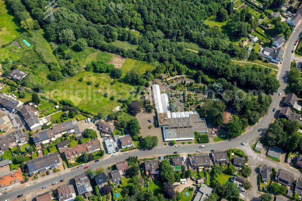 Essen from above - Building the Garden Center Johannes Vogel in Essen in North Rhine-Westphalia