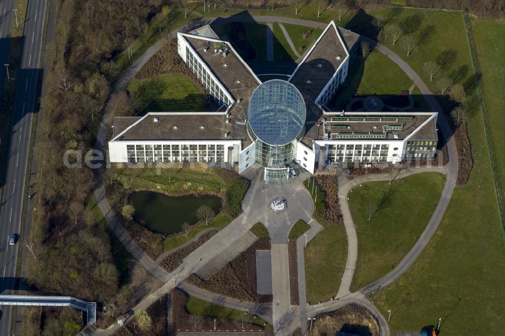 Aerial image Bochum - Building the GEA headquarters in Hamme a district of Bochum in North Rhine-Westphalia