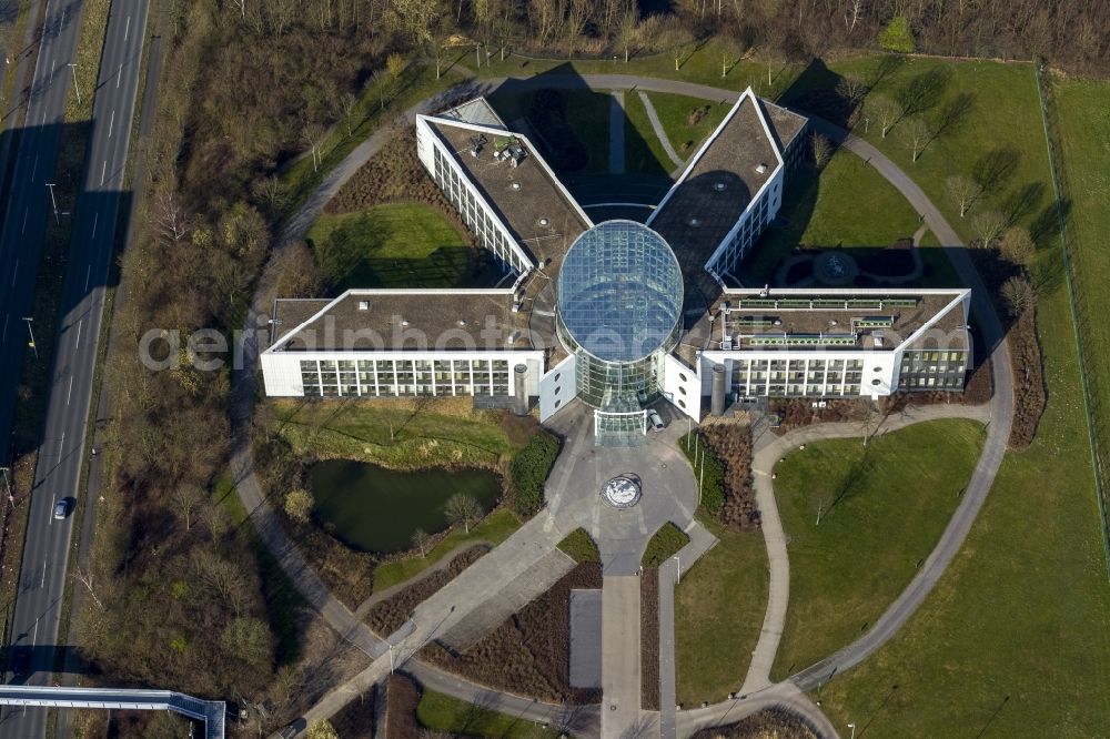 Aerial photograph Bochum - Building the GEA headquarters in Hamme a district of Bochum in North Rhine-Westphalia