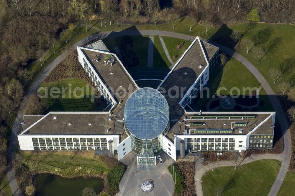 Bochum from above - Building the GEA headquarters in Hamme a district of Bochum in North Rhine-Westphalia