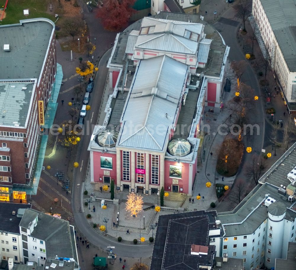 Essen from the bird's eye view: Building of the Grillo Theatre on Theatre Square in Essen in North Rhine-Westphalia