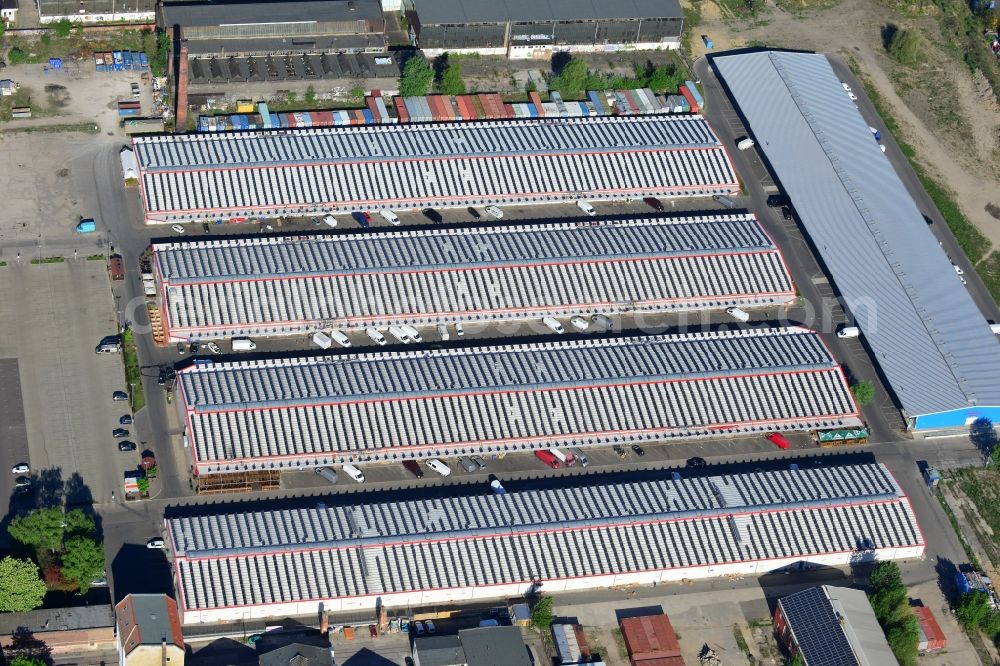 Aerial photograph Berlin, Lichtenberg - Building of the wholesale center Dong Xuan Center in Berlin, Lichtenberg in the state Berlin