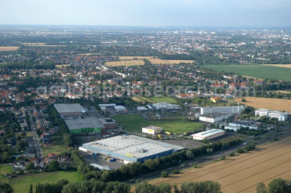 Aerial image Magdeburg - Building of the wholesale center METRO on Werner-von-Siemens-Ring in the district Ottersleben in Magdeburg in the state Saxony-Anhalt, Germany