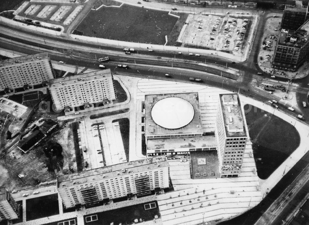 Berlin Mitte from above - Building the teacher's house and congress hall at the center middle of downtown Berlin