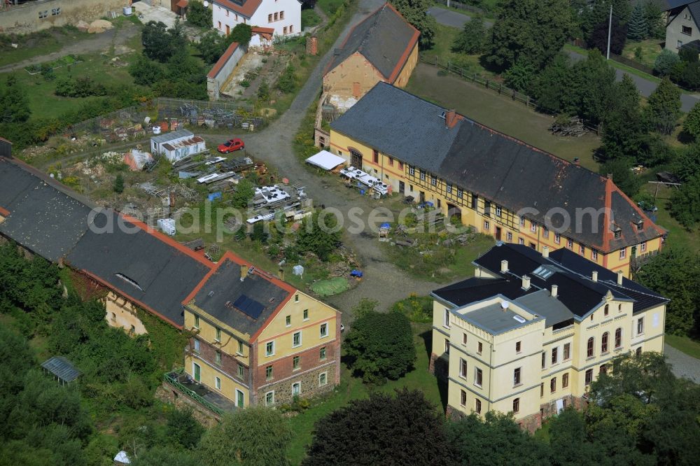 Altenhain from the bird's eye view: Building and yard of the Castle Altenhain in Altenhain in the state Saxony