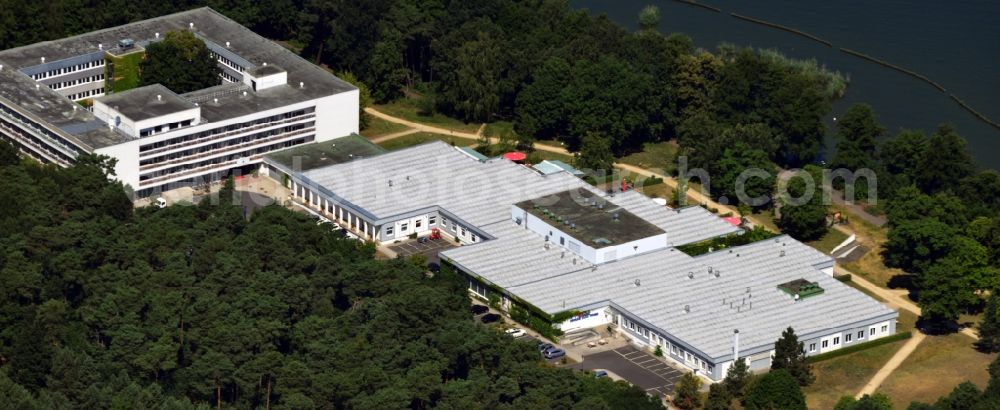 Berlin from the bird's eye view: Building of Hotel Mueggelsee on Mueggelsee in Berlin