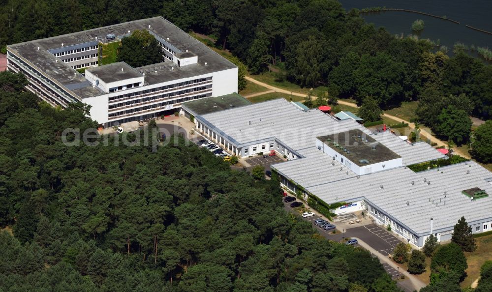 Aerial image Berlin - Building of Hotel Mueggelsee on Mueggelsee in Berlin