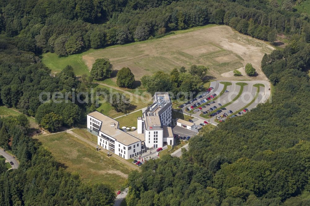 Sprockhoevel from the bird's eye view: Building the training center of the IG Metall union in Sprockhoevel in North Rhine-Westphalia