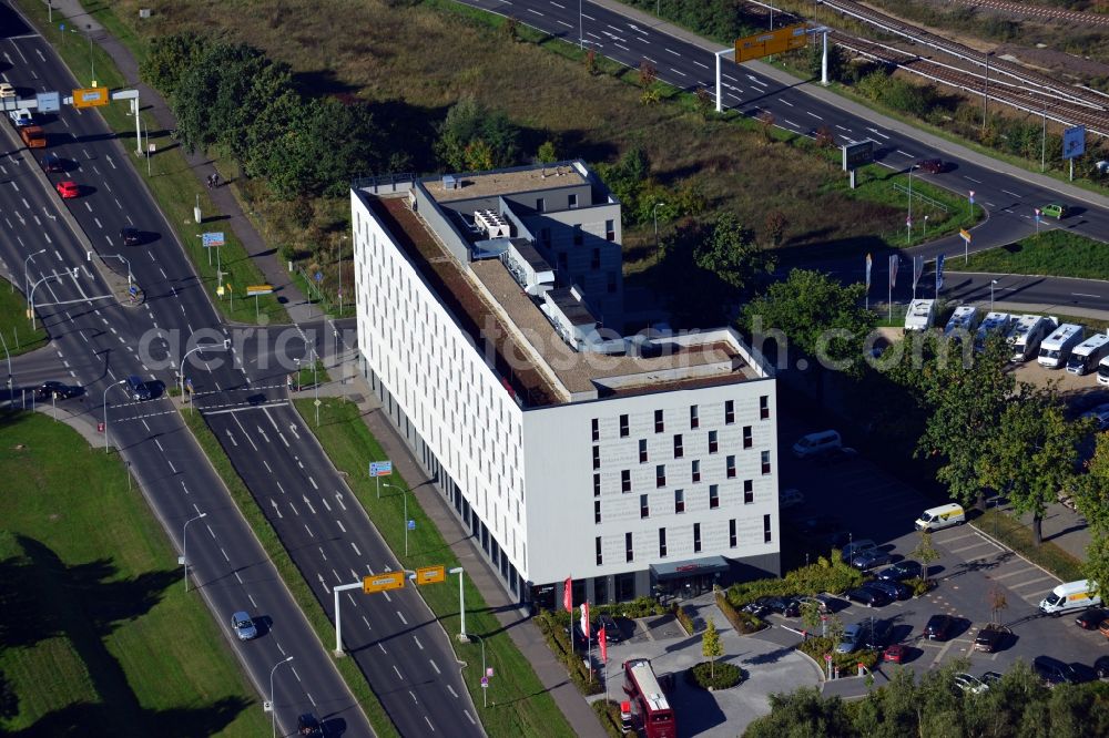 Aerial photograph Berlin - View of the InterCityHotel Berlin-Brandenburg Airport Berlin - Schönefeld