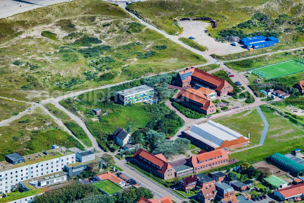 Aerial image Norderney - Youth building and guesthouse in the city of Detmold on the island of Norderney in the state of Lower Saxony, Germany