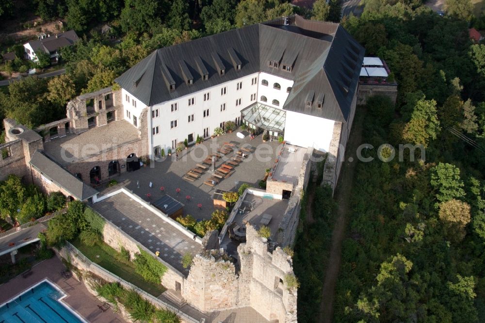 Aerial image Wattenheim - Building the hostel Burg Altleiningen in the district Hoeningen in Altleiningen in the state Rhineland-Palatinate