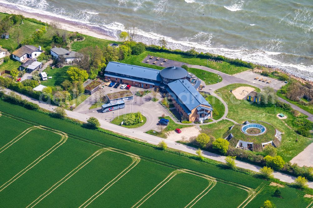 Aerial photograph Dahme - Building the hostel Dahme on street Dahmeshoeved in Dahme at the baltic sea coast in the state Schleswig-Holstein, Germany