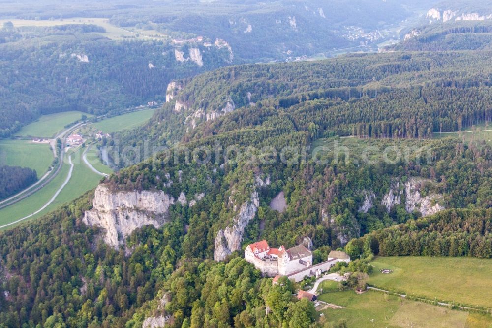 Aerial photograph Leibertingen - Building the hostel DJH Burg Wildenstein in Leibertingen in the state Baden-Wuerttemberg, Germany