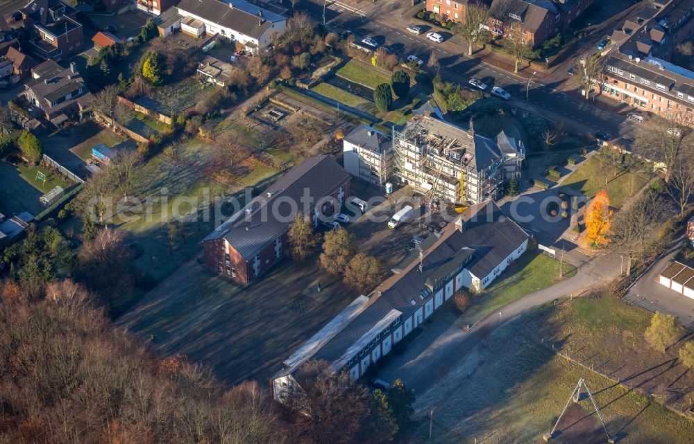 Bottrop from above - Building the hostel Hauptstrasse in the district Kirchhellen in Bottrop in the state North Rhine-Westphalia