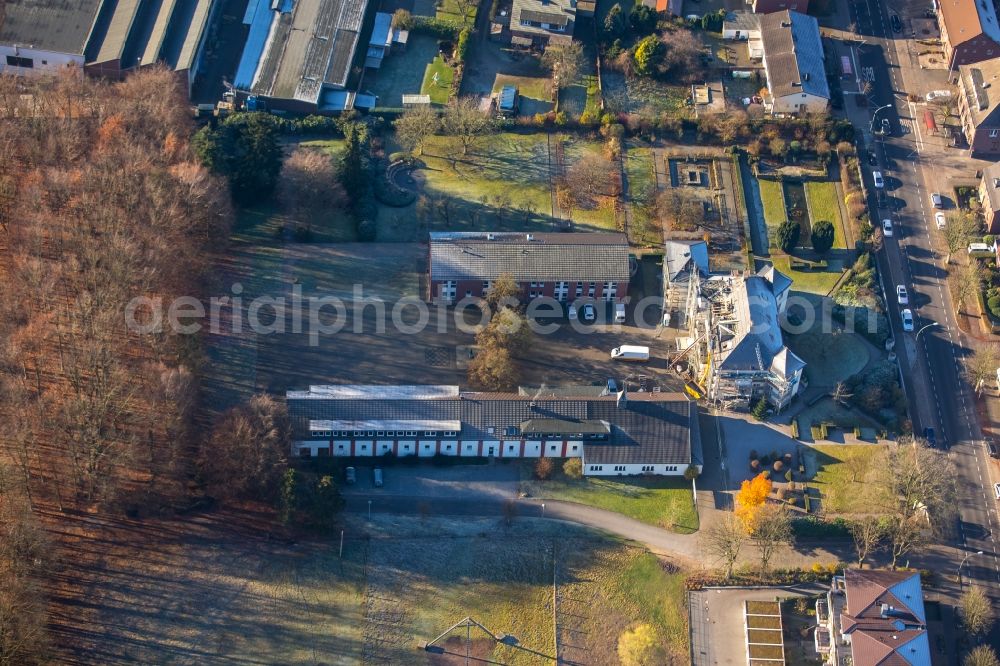 Bottrop from the bird's eye view: Building the hostel Hauptstrasse in the district Kirchhellen in Bottrop in the state North Rhine-Westphalia