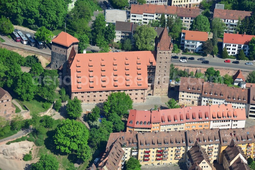 Aerial image Nürnberg - Building the hostel in Nuremberg in the state Bavaria