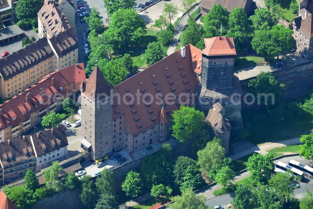 Aerial image Nürnberg - Building the hostel in Nuremberg in the state Bavaria