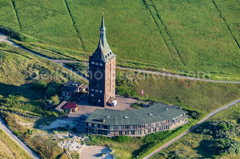 Wangerooge from the bird's eye view: Building the hostel on Westturm in Wangerooge in the state Lower Saxony, Germany