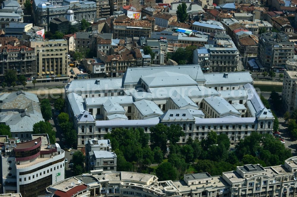 Aerial photograph Bukarest - Ministry of Justice building in the Palace of Justice Curtea de Apel Bucuresti in the capital city Bucharest in Romania