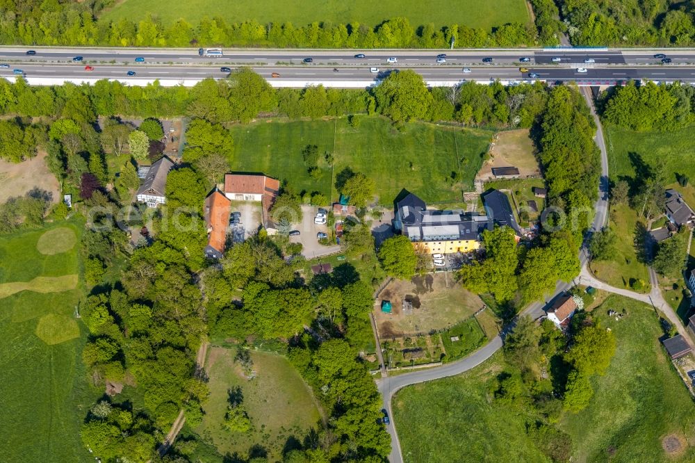 Aerial image Witten - Buildings of the Childrens and Youth Home Christopherus-Haus e.V. on Ruesbergstrasse in the district Herbede in Witten in the state North Rhine-Westphalia, Germany