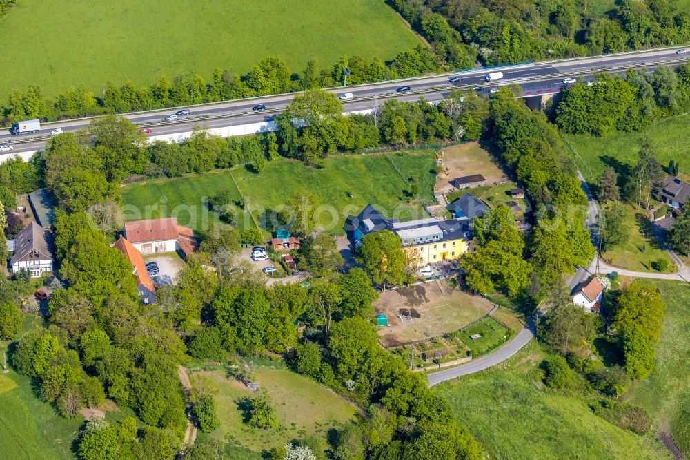 Aerial image Witten - Buildings of the Childrens and Youth Home Christopherus-Haus e.V. on Ruesbergstrasse in the district Herbede in Witten in the state North Rhine-Westphalia, Germany