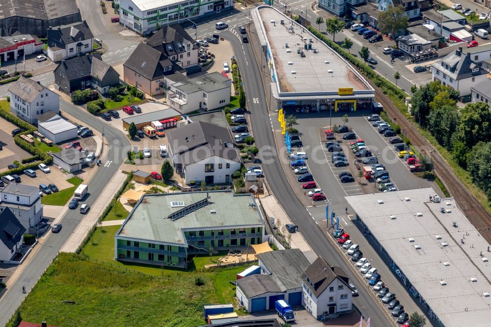 Aerial photograph Brilon - Building the KITA day nursery DRK-Familienzentrum & Kindertageseinrichtung in Brilon in the state North Rhine-Westphalia, Germany