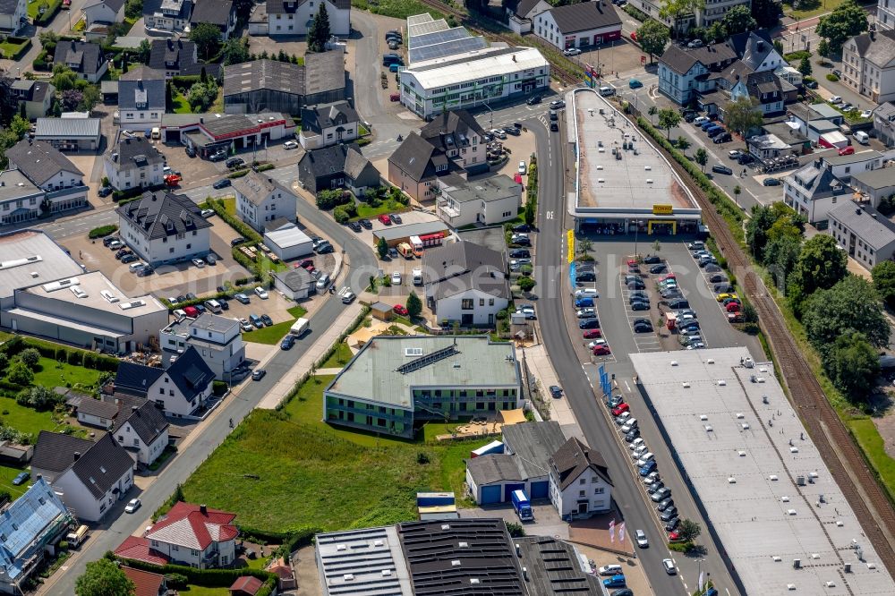 Brilon from the bird's eye view: Building the KITA day nursery DRK-Familienzentrum & Kindertageseinrichtung in Brilon in the state North Rhine-Westphalia, Germany