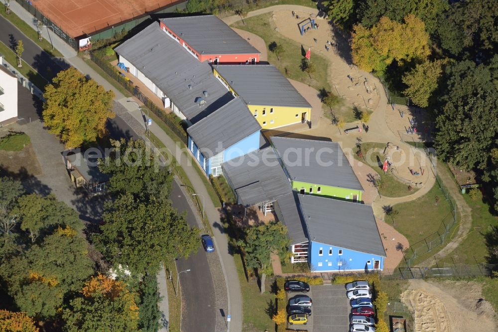 Aerial image Oranienburg - Building the day nursery at the Heidelberger Strasse in Oranienburg in the state Brandenburg