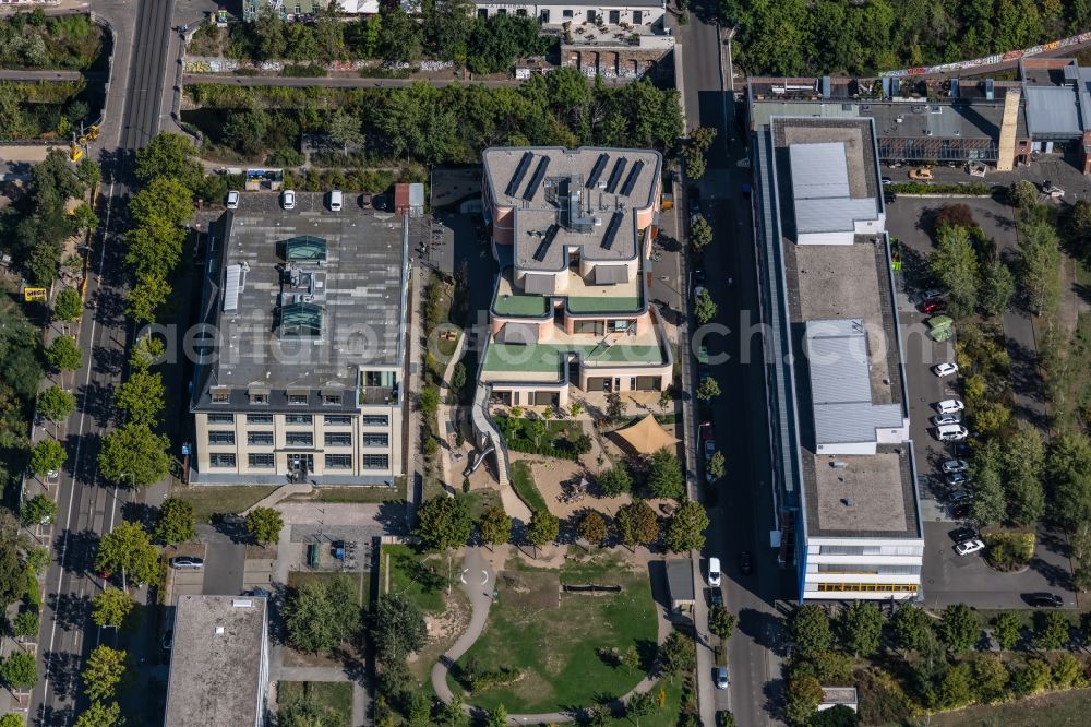 Aerial image Leipzig - Building the KITA day nursery on Karl-Heine-Strasse in the district Alt-West in Leipzig in the state Saxony, Germany