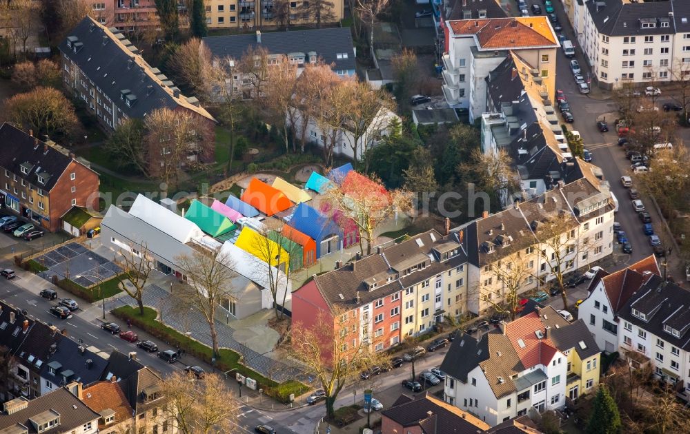 Aerial photograph Essen - Building the KITA daycare - Nursery St. Ludgerus in Essen-Ruettenscheid in North Rhine-Westphalia