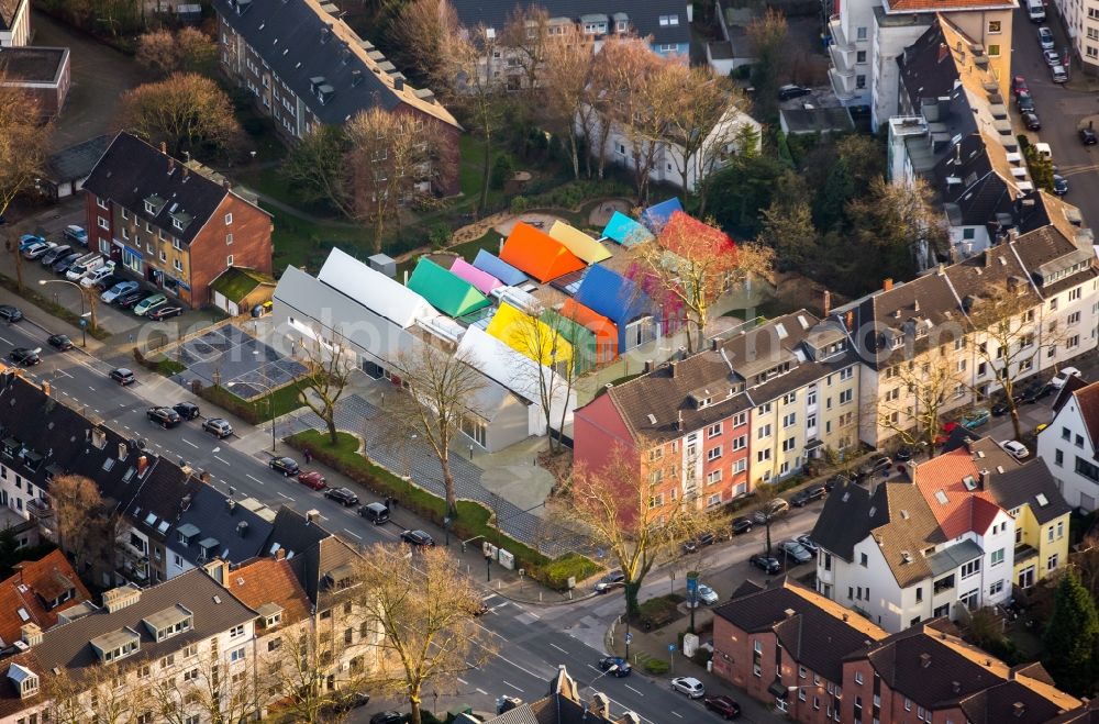 Essen from above - Building the KITA daycare - Nursery St. Ludgerus in Essen-Ruettenscheid in North Rhine-Westphalia