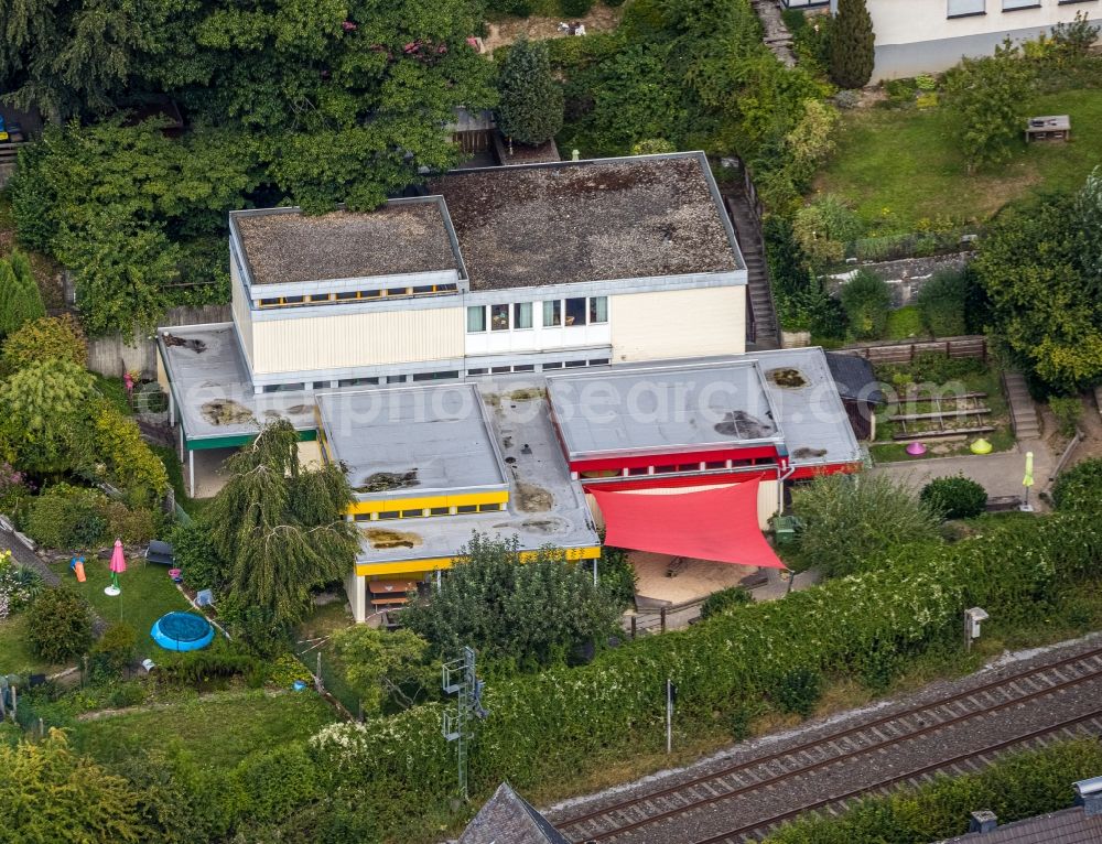 Meschede from the bird's eye view: Building the KITA day nursery Mikado in Meschede in the state North Rhine-Westphalia, Germany