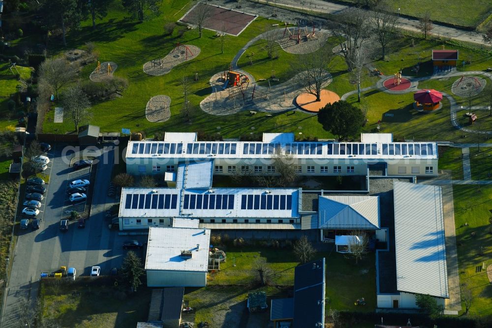 Aerial image Stahnsdorf - Building the KITA day nursery Maeuseburg in Stahnsdorf in the state Brandenburg, Germany