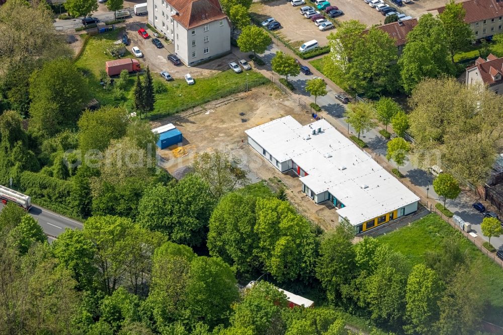 Aerial photograph Gladbeck - Building the KITA day nursery between Uhlandstrasse - Goethestrasse - Essener Strasse in Gladbeck at Ruhrgebiet in the state North Rhine-Westphalia, Germany