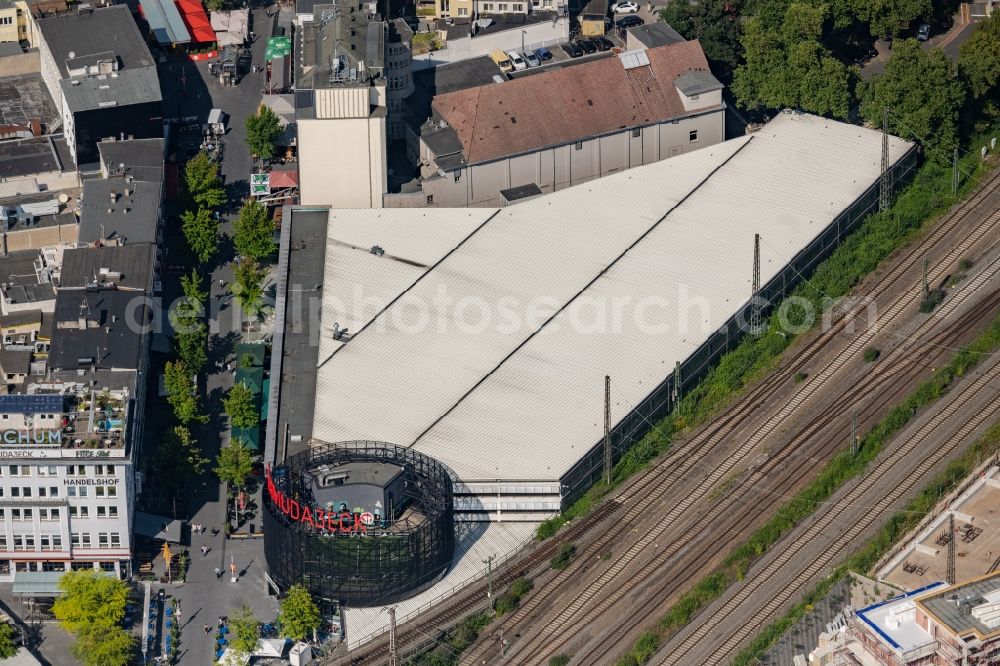 Aerial image Bochum - Building of the pub district Bermuda3Eck on Kortumstrasse in the district Innenstadt in Bochum in the Ruhr area in the state North Rhine-Westphalia, Germany