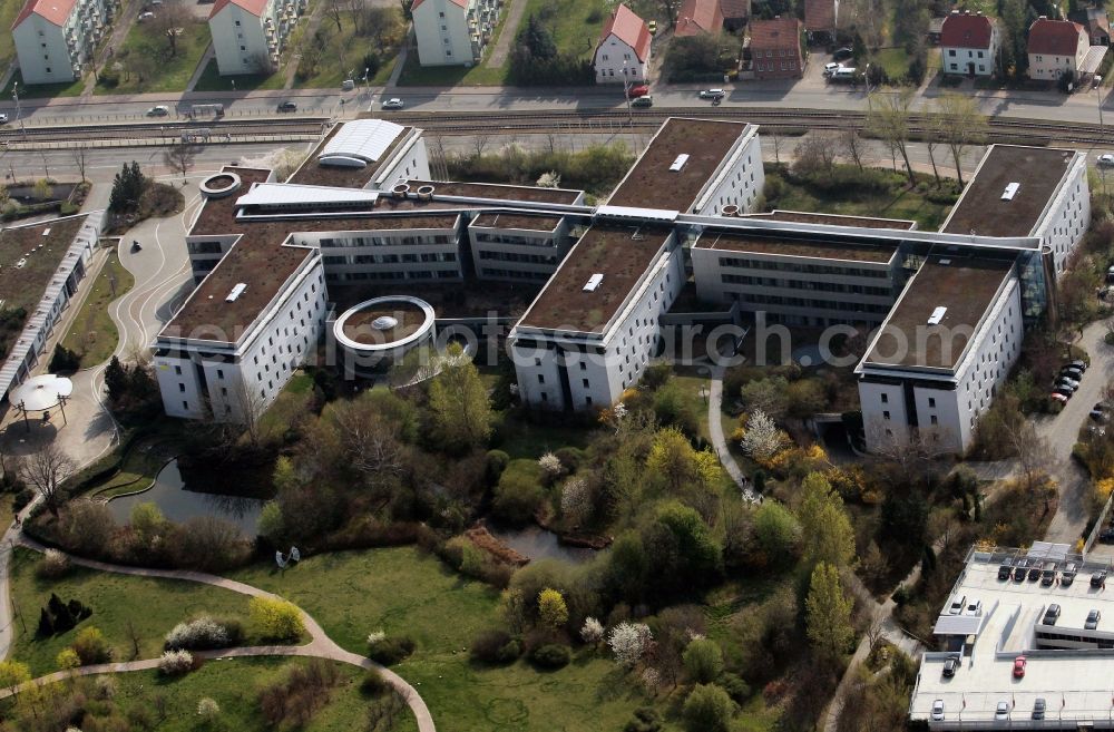 Aerial photograph Erfurt - Building Complex of the German pension insurance in Erfurt in Thuringia