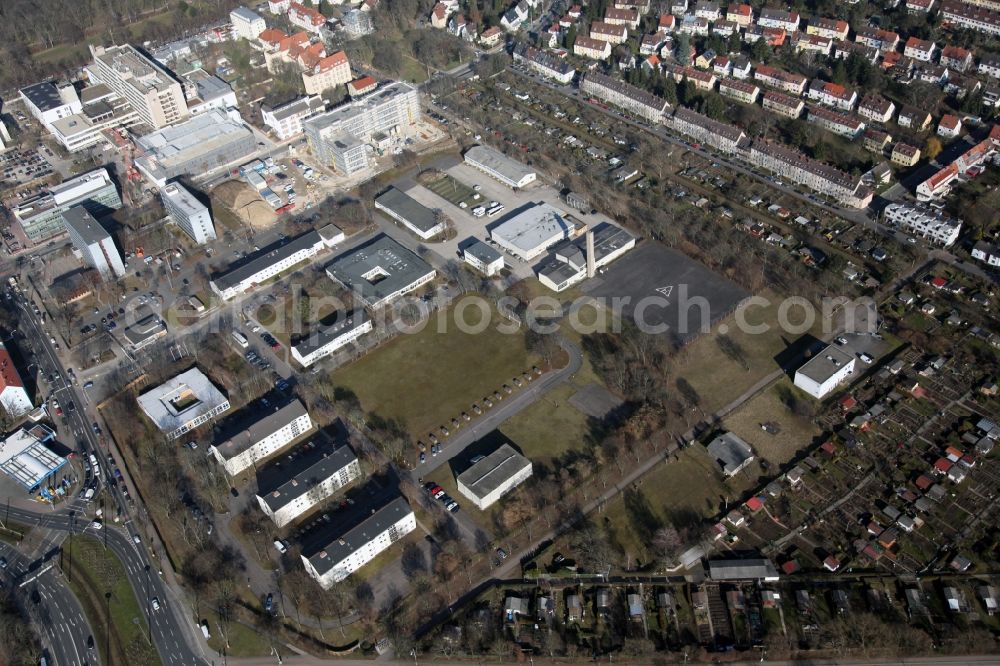 Mainz from above - General-Feldzeugmeister- Barracks in Mainz in the state of Rhineland-Palatinate