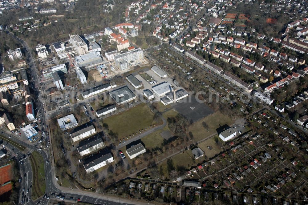 Mainz from the bird's eye view: General-Feldzeugmeister- Barracks in Mainz in the state of Rhineland-Palatinate