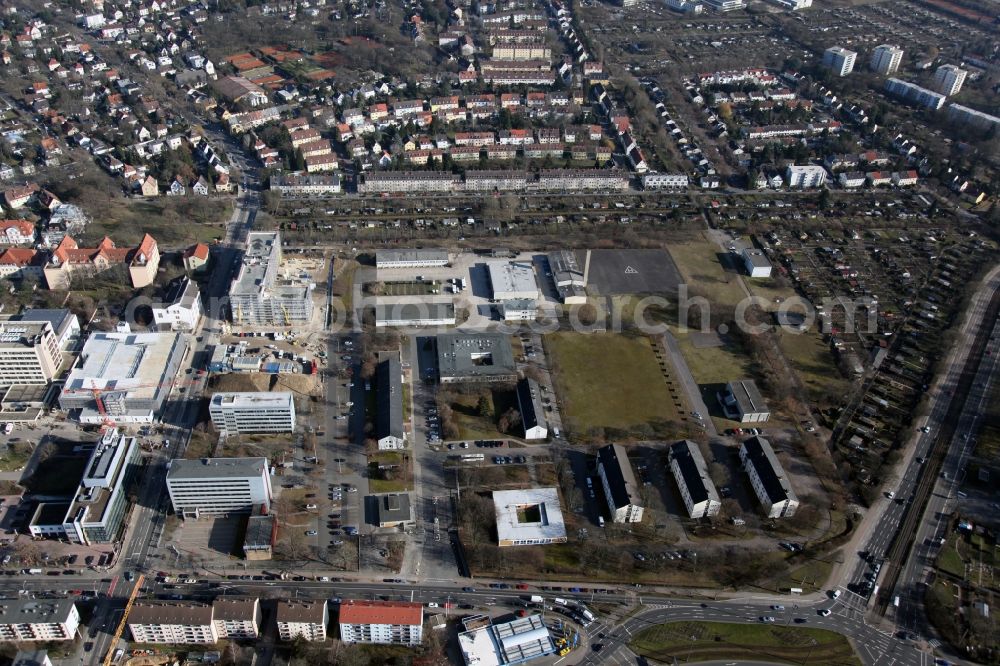 Mainz from above - General-Feldzeugmeister- Barracks in Mainz in the state of Rhineland-Palatinate