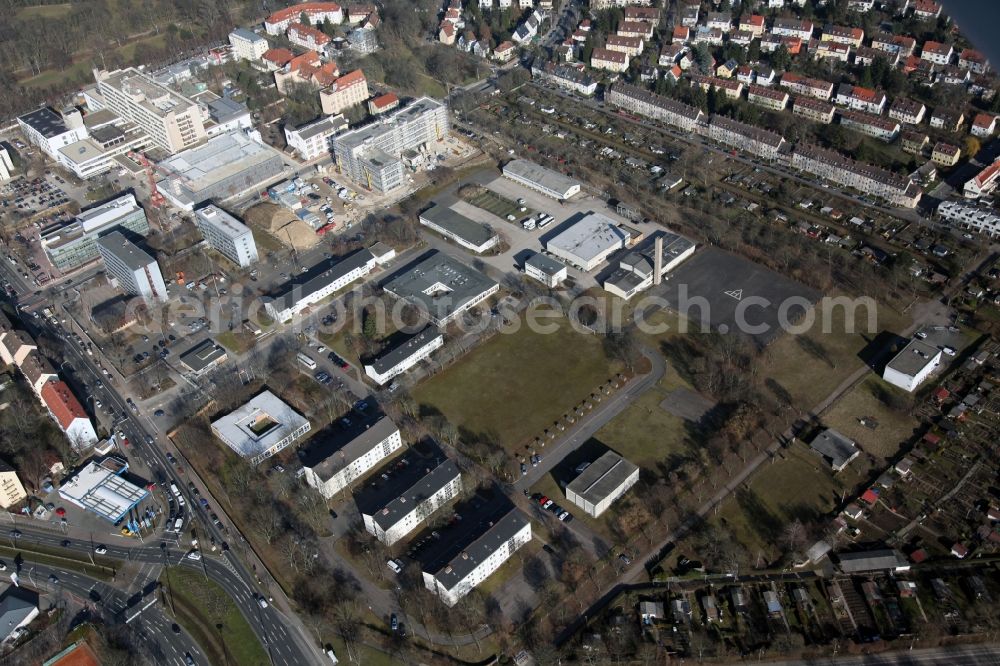 Mainz from the bird's eye view: General-Feldzeugmeister- Barracks in Mainz in the state of Rhineland-Palatinate