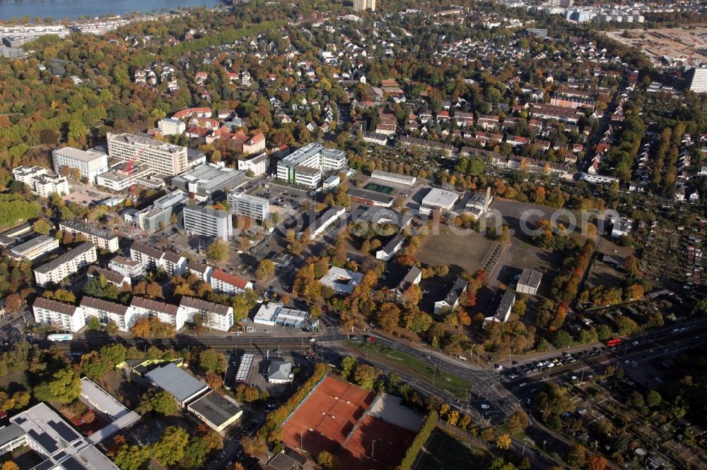 Mainz from above - General-Feldzeugmeister- Barracks in Mainz in the state of Rhineland-Palatinate