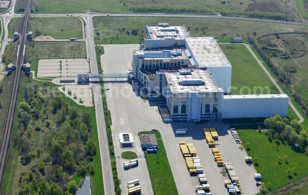 Aerial photograph Falkensee - Building Complex of Herlitz works by Pelican International and the e-commerce center in Falkensee in Brandenburg