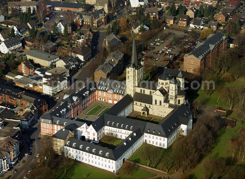 Pulheim from above - Building complex of the monastery Brauweiler in the state of North Rhine-Westphalia